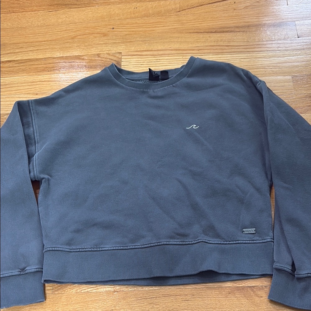 Gray Roxy Crewneck Sweatshirt